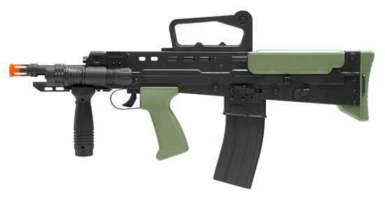 Spring L86A2 Assault Rifle FPS-375 Flashlight, Fore Grip Airsoft Gun